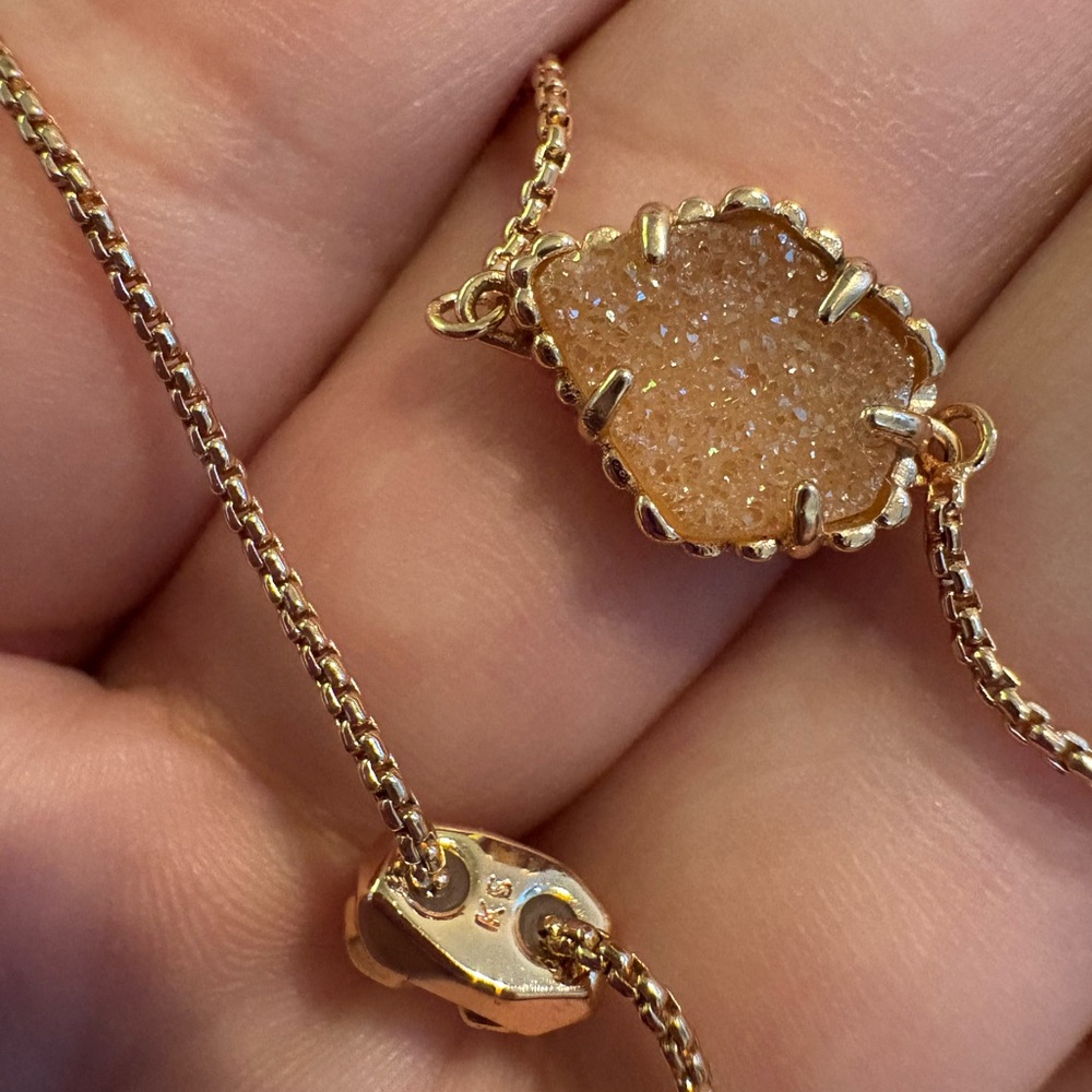 Kendra Scott Rose Gold Drusy Necklace - Picture 8 of 8